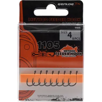 Rybářský háček Zemní Háčky s protihrotem Genlog 1105 Iseame Ring Matt 8 ks