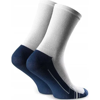 Pánské ponožky Dlouhé sportovní ponožky Steven Ponožky , art. 057, bílé, vel. 44-46