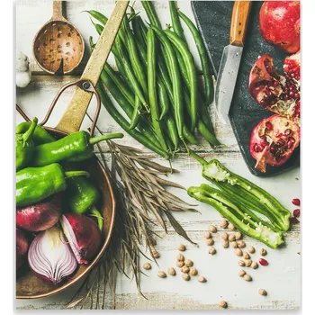 Kuchyňské prkénko Skleněná Ochranná Deska a Krájecí Prkénko | Indukce, Sporák ds-0512