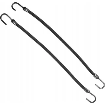 Věšák Černé gumičky s háčky 12 Ks EUROSTIL