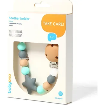 Klip na dudlík Babyono, vícebarevný