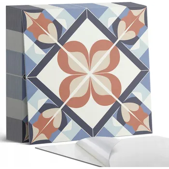 Dlažba Sada PVC vinylových dlaždic Symetrický květinový vzor 20 ks 20x20 cm