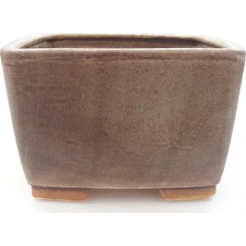 Květináč Keramická bonsai miska 13 x 13 x 8 cm zelená