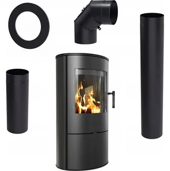 Krbová kamna Kratki ROLLO 150 7 kW ocelová pecní černá +