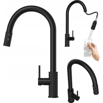 Vodovodní baterie Stojánková kuchyňská baterie Granitan SNAKEPRO černá