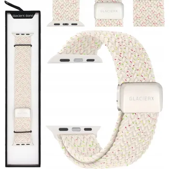 Řemínek na hodinky Pletený řemínek pro Apple Watch 38mm 40mm 41mm, béžová barva GlacierX