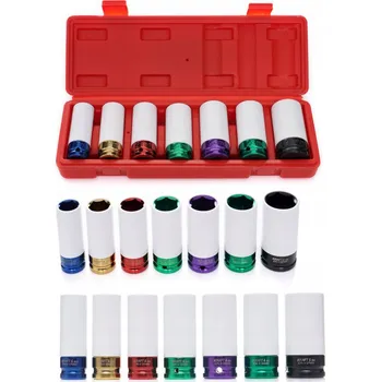 SADA RÁZOVÝCH NÁSTAVCŮ PRO RÁZOVÝ UTAHOVÁK 1/2" 17-27MM 7 KS