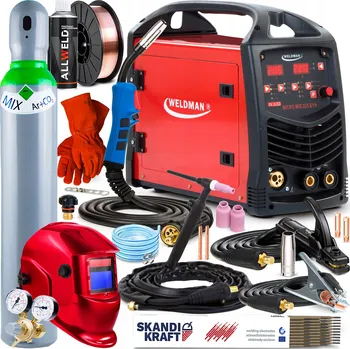 Svářečka Svářečka MIG/MAG, MMA, TIG Weldman 10-220 A 230 V (Poloautomat)