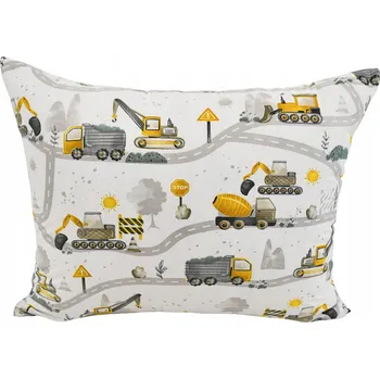 Povlak na dekorativní polštářek Povlak 60 polštáře 40 cm Głęboki Sen Bagry/Stavební stroje