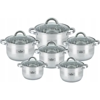 Sada nádobí Sada hrnců Zilner Stainless Steel nerezová ocel 12 ks.