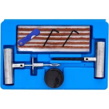 Sada na opravu pneumatiky RYCHLÁ OPRAVNÁ SADA NA PNEUMATIKY KOL AUTA 27 DÍLŮ KUFR