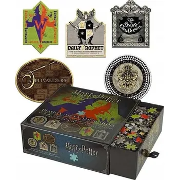 Puzzle VÝVĚSNÍ ŠTÍTY OBCHODŮ V PŘÍČNÉ ULICI 1000 DÍLKŮ PUZZLE HARRY POTTER