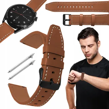 Řemínek na hodinky Řemínek pro Xiaomi Watch S1 Active GPS, černý řemínek, kožený, s teleskopy