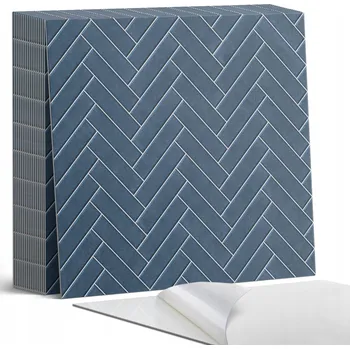 Obraz Vinylové Dekorativní Obklady na Zeď do Kanceláře Vzor Rybí Kost 20 ks 20x20 cm