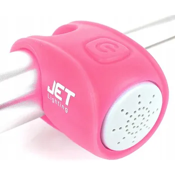 Zvonek na kolo Elektronický zvonek na kolo růžový silikonový 90 dB