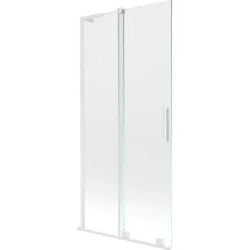 Vanová zástěna Mexen Velar L vanová zástěna 2křídlová posuvná 95 x 150 cm, transparentní, bílá - 896-095-003-01-20 Vanové zástěny