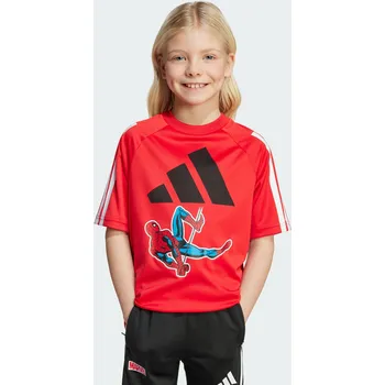 Pánské oblečení ADIDAS Dětské tričko Marvel Spider-Man 18 MĚSÍCŮ BÍLÁ|ČERVENÁ