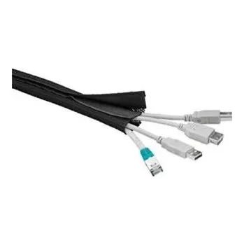 Stahovací páska PremiumCord goobay Pás na svazování kabelů, suchý zip, délka 1.80m a šířka 2-4cm, černá barva