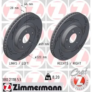 Brzdový kotouč Brzdový kotouč ZIMMERMANN 380.2118.53