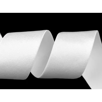 Textilní guma Saténová pruženka šíře 40 mm Varianta: 6 bílá perlová, Balení: 1 m