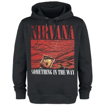 Pánská mikina Mikina s kapucí z Nirvana - Amplified Collection - Something In The Way - Muži - černá