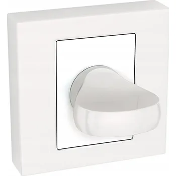 Dveřní kování Interiérová klika Kuchinox Krátká, Čtvercová rozeta, Štít s WC zámkem