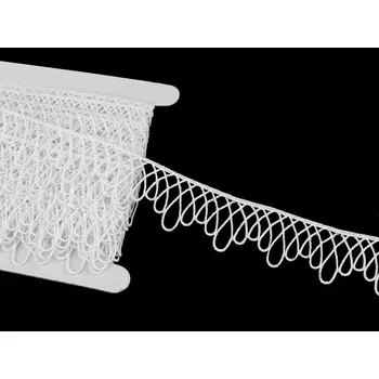 Stuha Vzdušná krajka šíře 30 mm minimalistická Varianta: 1 bílá, Balení: 13.5 m