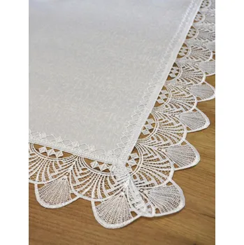 ubrus Obrus běhoun GIPIUROVÝ - 50x100 - barva bílá