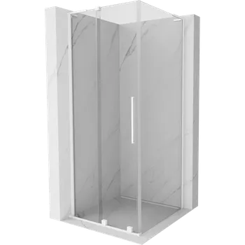 Mexen Velar L posuvná sprchová kabina 100 x 100 cm, transparentní, bílá - 871-100-100-03-20 Sprchové kouty