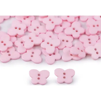 Knoflík Knoflík motýl velikost 26" Varianta: 1 růžová sv., Balení: 50 ks