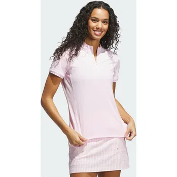 Pánské tričko ADIDAS Žakárové polotričko s krátkým rukávem XL RŮŽOVÁ