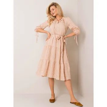 Dámské šaty Šaty LK SK 508005.07P béžová 36