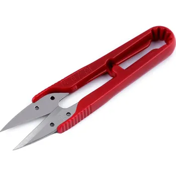 Krejčovské nůžky Nůžky cvakačky délka 10,5 cm s plastovou rukojetí Varianta: červená, Balení: 12 ks