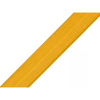Textilní guma Lemovací pruženka půlená šíře 20 mm Varianta: 35 hořčicová, Balení: 25.2 m