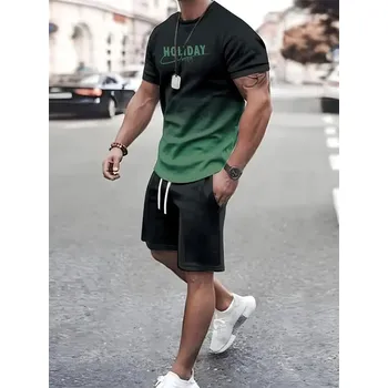Pánská letní souprava – šortky a tričko ve sportovním stylu Velikost: XS, Barva (Varianta): YTZLTH2452211387
