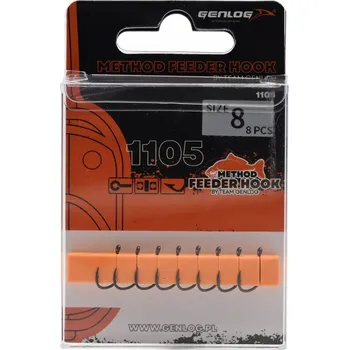 Rybářský háček Zemní Háčky s protihrotem Genlog 1105 Iseame Ring Matt 8 ks