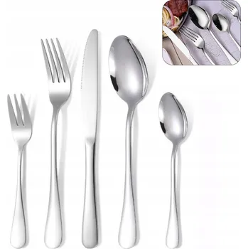 Příbor Sada příborů pro 6 osob, jídelní příbory, nerezová ocel