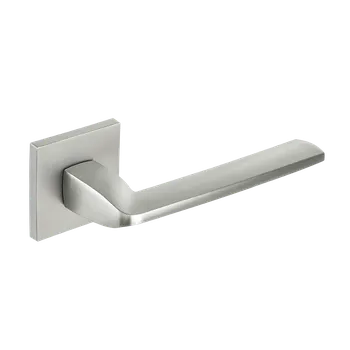 Dveřní kování Kuchinox Klika ZAMBIA hranatá rozeta - satyna mat - (komplet 2 ks)