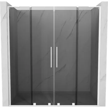 Sprchové dveře Mexen Velar L Duo posuvné sprchové dveře 200 cm, grafit, bílá - 871-200-003-42-20 Sprchové dveře