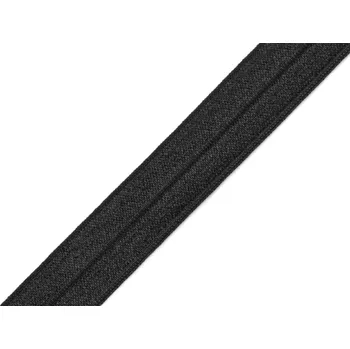 Textilie Lemovací pruženka půlená šíře 20 mm Varianta: 2 černá, Balení: 22.5 m