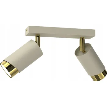 STROPNÍ SVÍTIDLO BÉŽOVÁ STROPNÍ SVÍTIDLO 2-bodová TUBY ZLATÁ GU10 LED SPOT