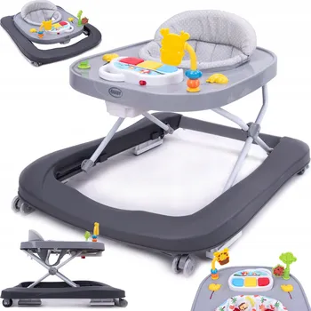 Dětské chodítko 4Baby WALK AND PUSH šedá