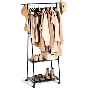 Věšák Stojací kovový věšák H&S Decoration černý