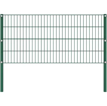 Plot vidaXL Plotový panel se sloupky železný 176,5 x 80 cm zelený