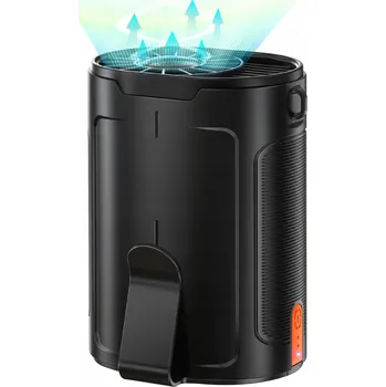 Domácí ventilátor Mini ventilátor AfovicGlobal s klipem na pásek, černý