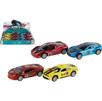 Hračka Teddies Auto závodní kov/plast 8,5cm na zpětné natažení 4 barvy
