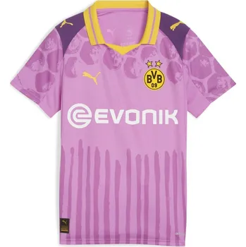 Chlapecké tričko Puma x KidsSuper Borussia Dortmund Third Shirt 2025 2026 Juniors Mauve/Yellow 13 let