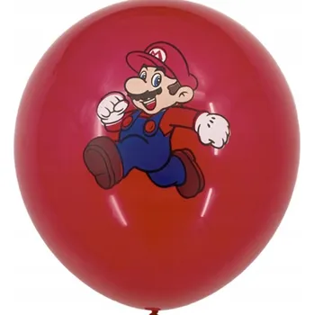 Balónek Latexový balónek Mario červený, 10 ks, 12"