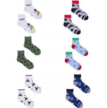 Chlapecké Ponožky , dětské ponožky , krátké, barevné BALENÍ 6 KUSŮ 35-38 YOCLUB