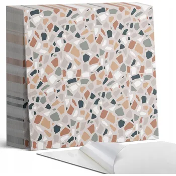 Dlažba Samolepicí vinylové dlaždice - Abstraktní vzor kameny, 20 ks, 20x20 cm